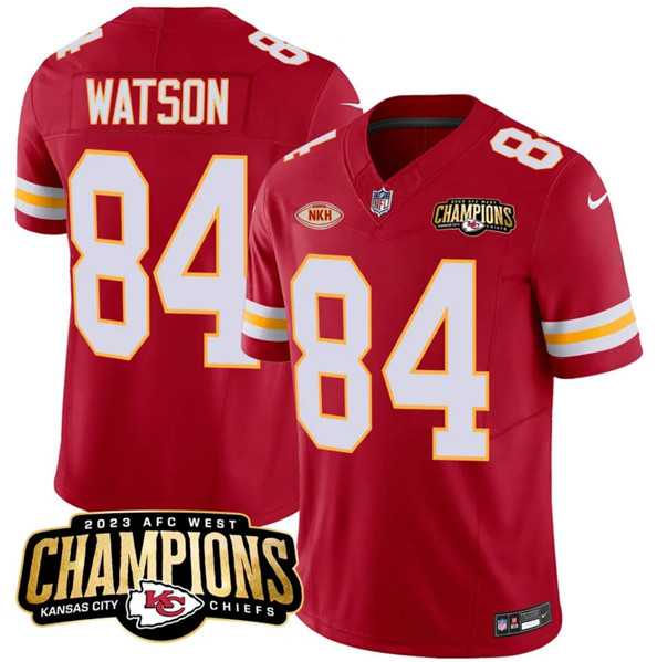 Men & Women & Youth Kansas City Chiefs #84 Justin Watson Red 2023 F.U.S.E. AFC West Champions With NKH Patch Vapor Untouchable Limited Jersey,We sell and wholesale Men & Women & Youth Kansas City Chiefs #84 Justin Watson Red 2023 F.U.S.E. AFC West Champions With NKH Patch Vapor Untouchable Limited Jersey on line form chian!